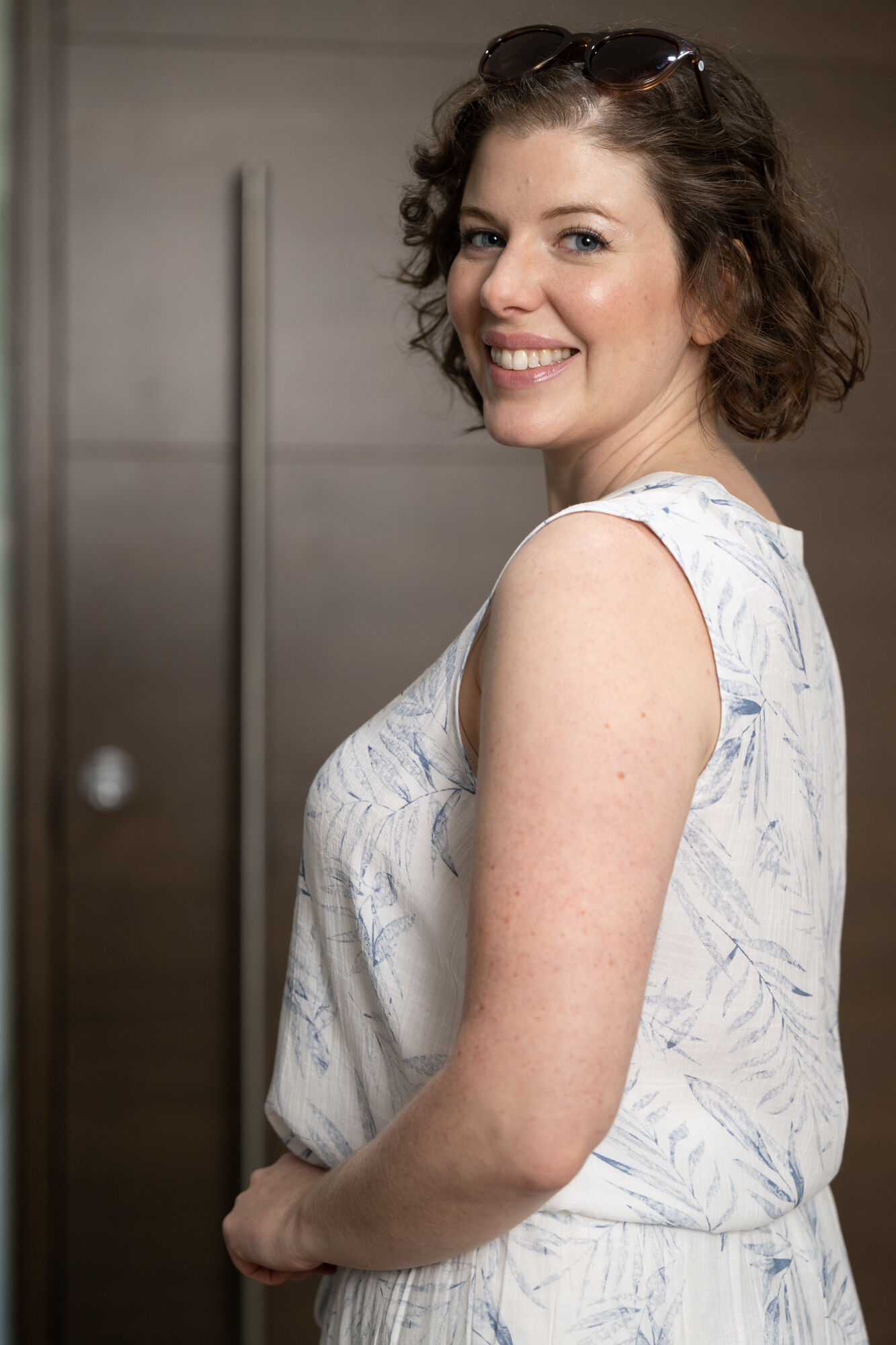 Pastel White Leafy Tank Image 2