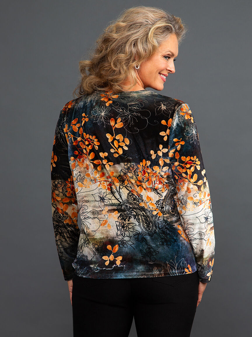 Long Sleeve Velvet Top Image 4