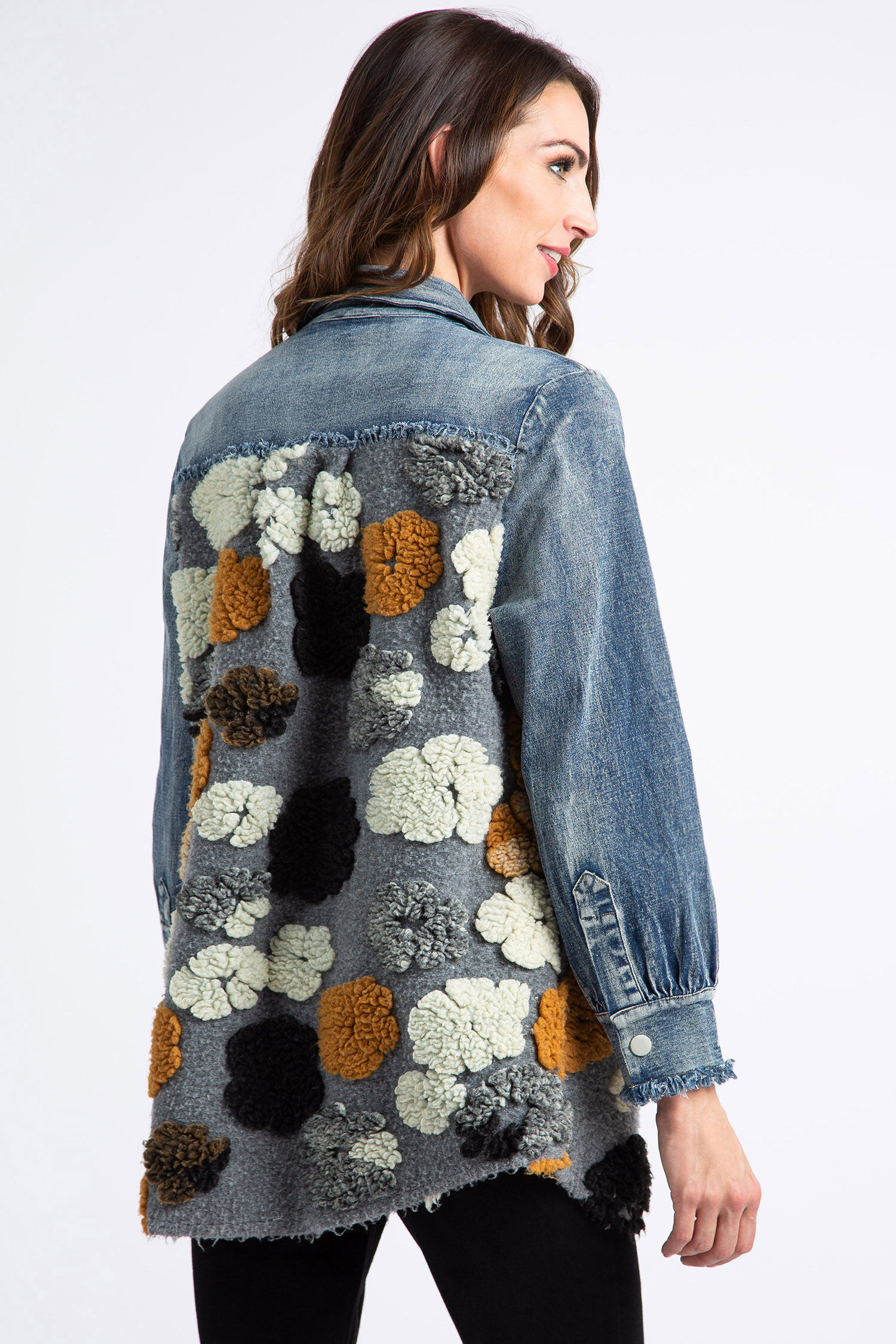 Floral Denim Jacket  Image 3