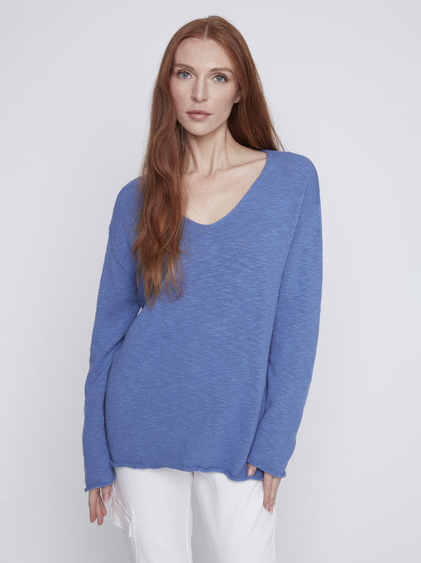 Long Sleeve V-Neck Sweater Image 1