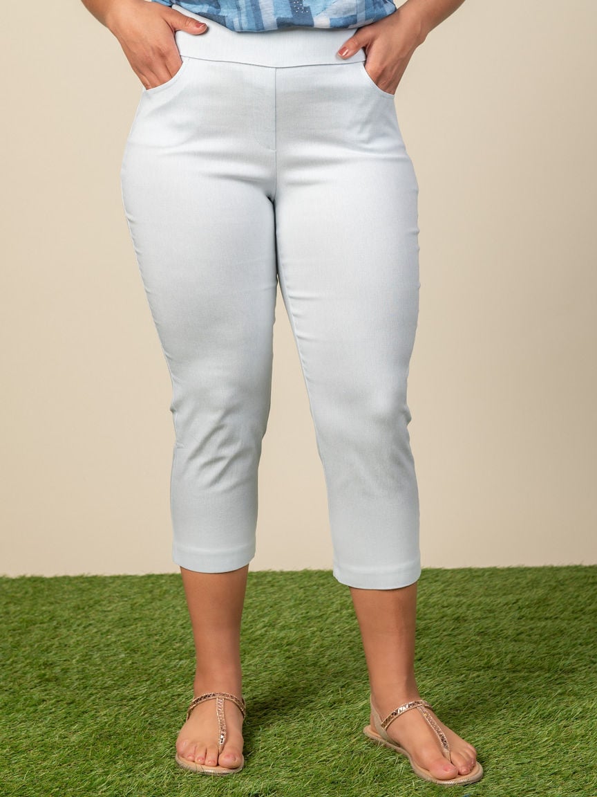 Pull-On Solid Capri Pant Image 1