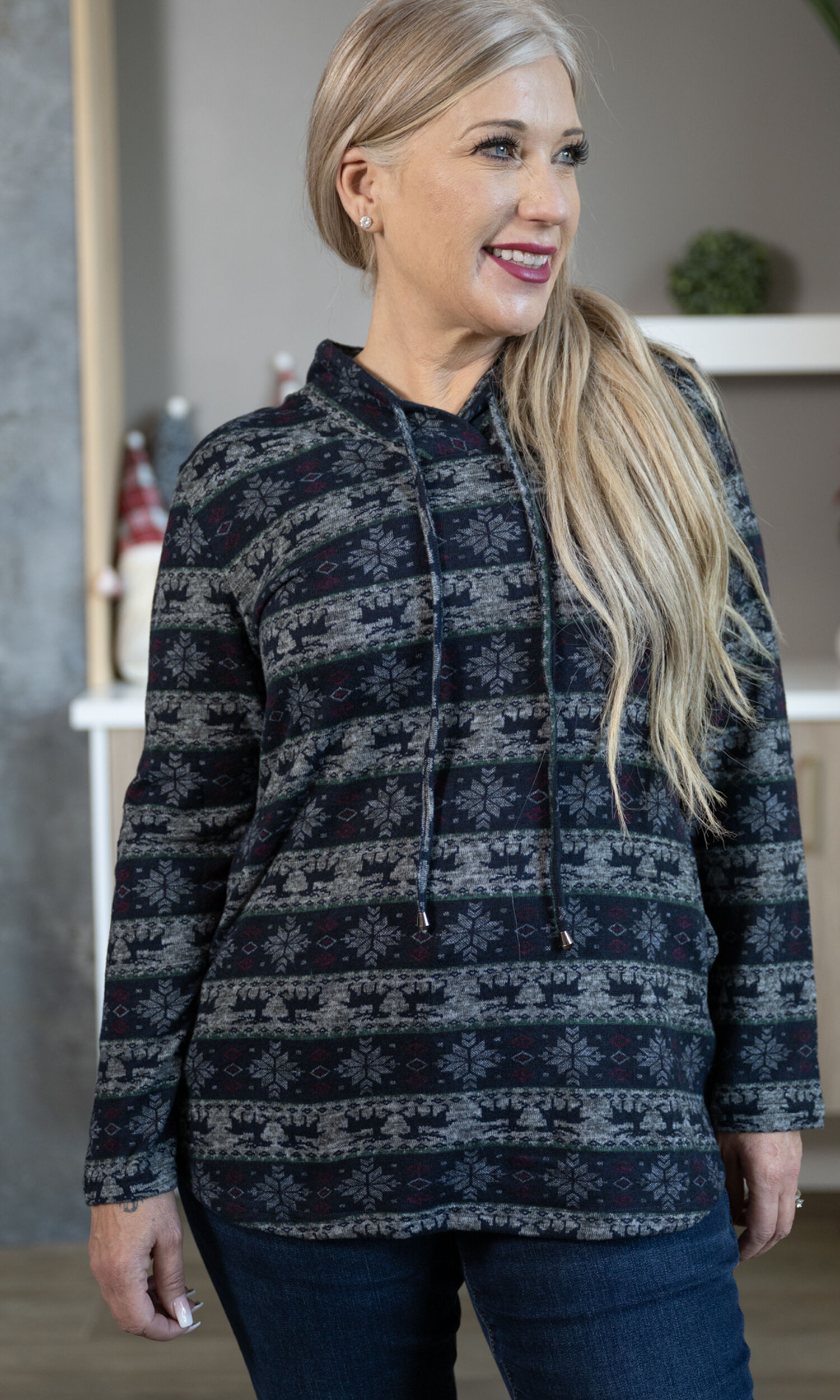 Reindeer Sweatshirt Hoodie  Image 1