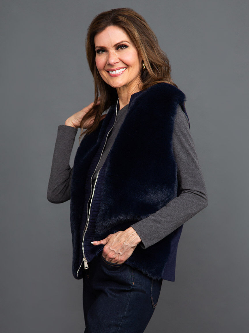 Faux Fur Vest Image 3