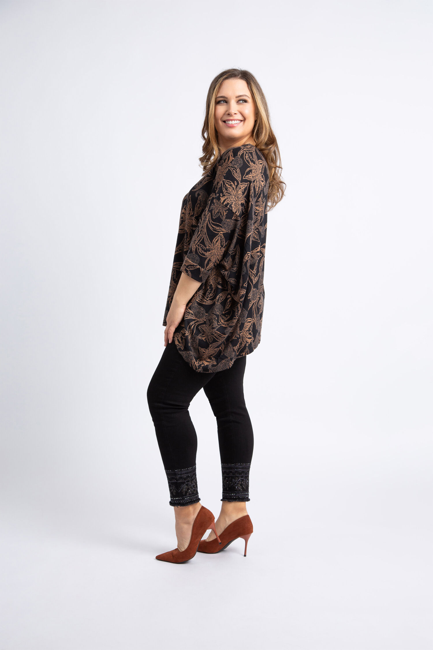 Dolman Sleeve Floral Top  Image 2