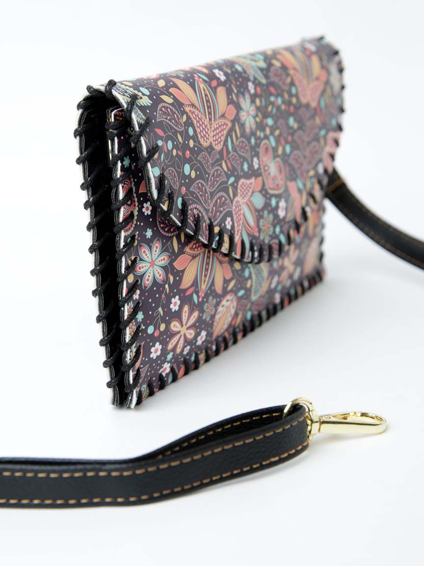 Floral Print Vegan Leather Crossbody Bag Image 3
