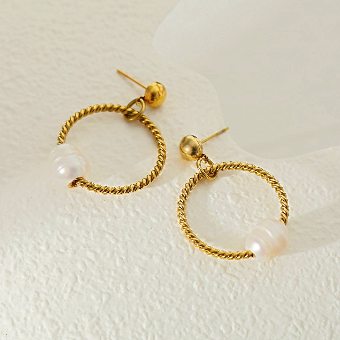 HAILEY Natural Freshwater Pearl Earrings Image 3
