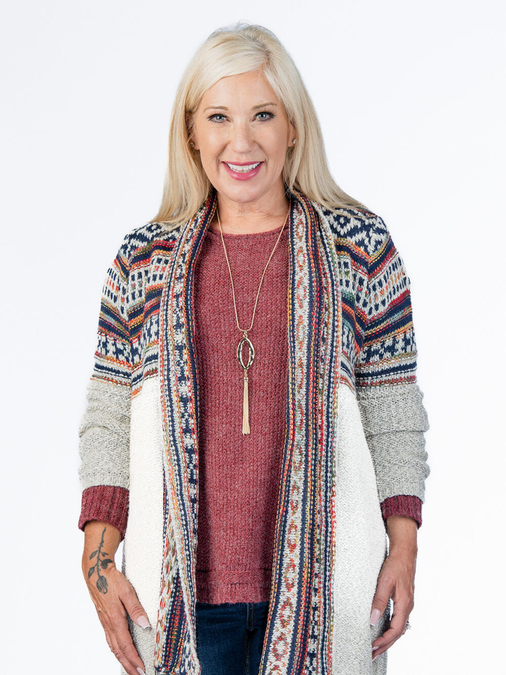 Oval Tassel Necklace Set  Image 1