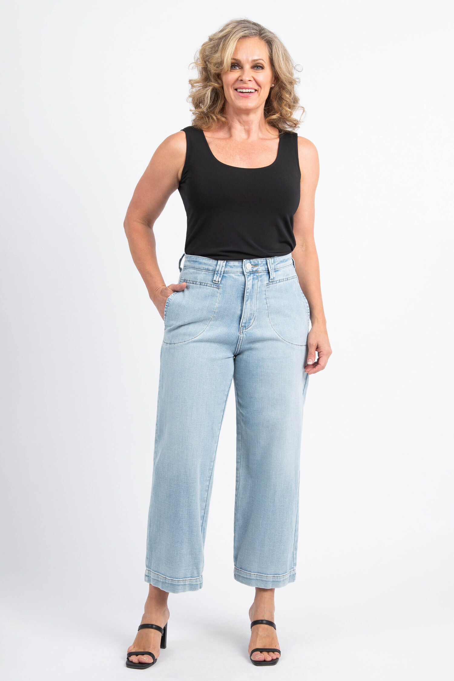 Sophia Wide Leg Crop Jean Image 4