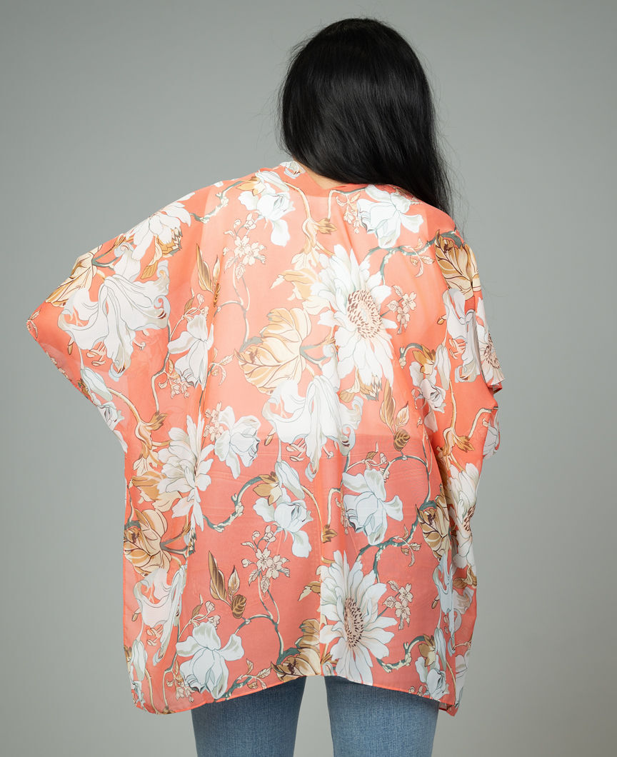 Floral Print Kimono
