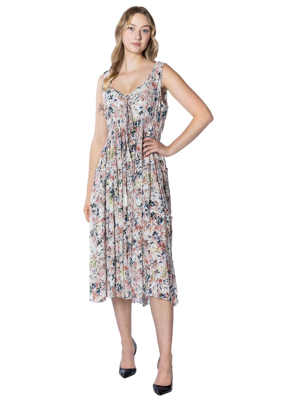 Pastel Floral Dress Image 2