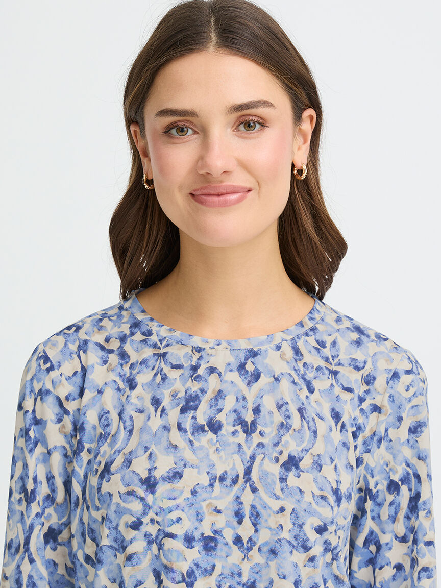 Mid Sleeve Crew Neck Top Image 3