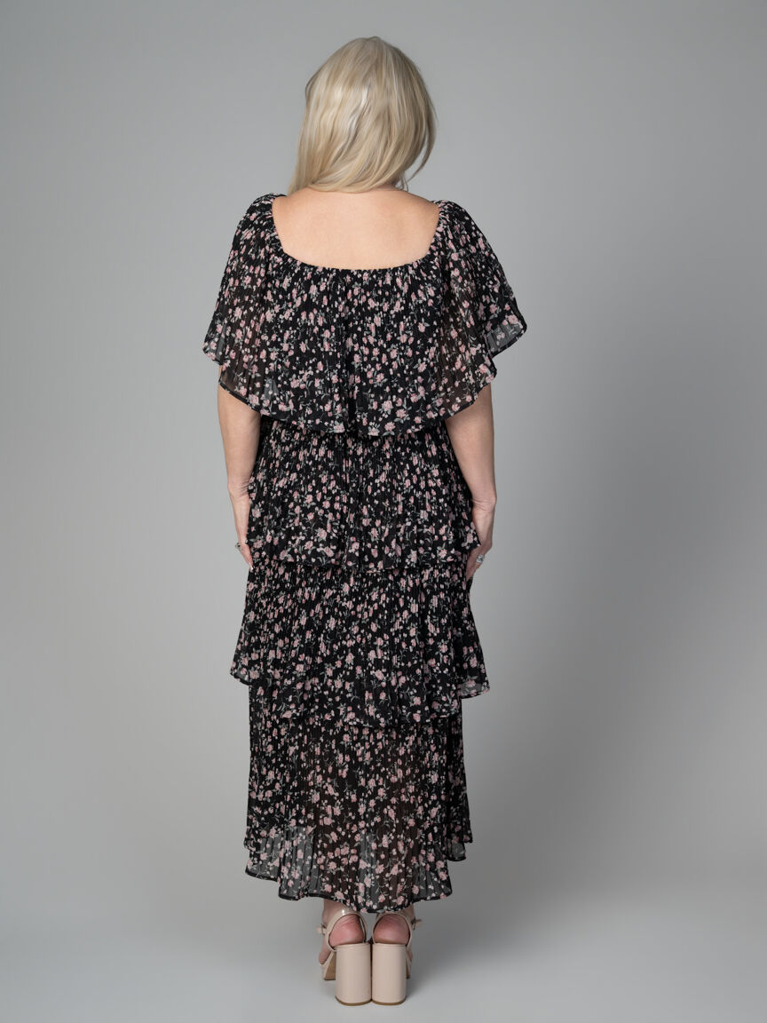 Tiered Off The Shoulder Maxi Dress