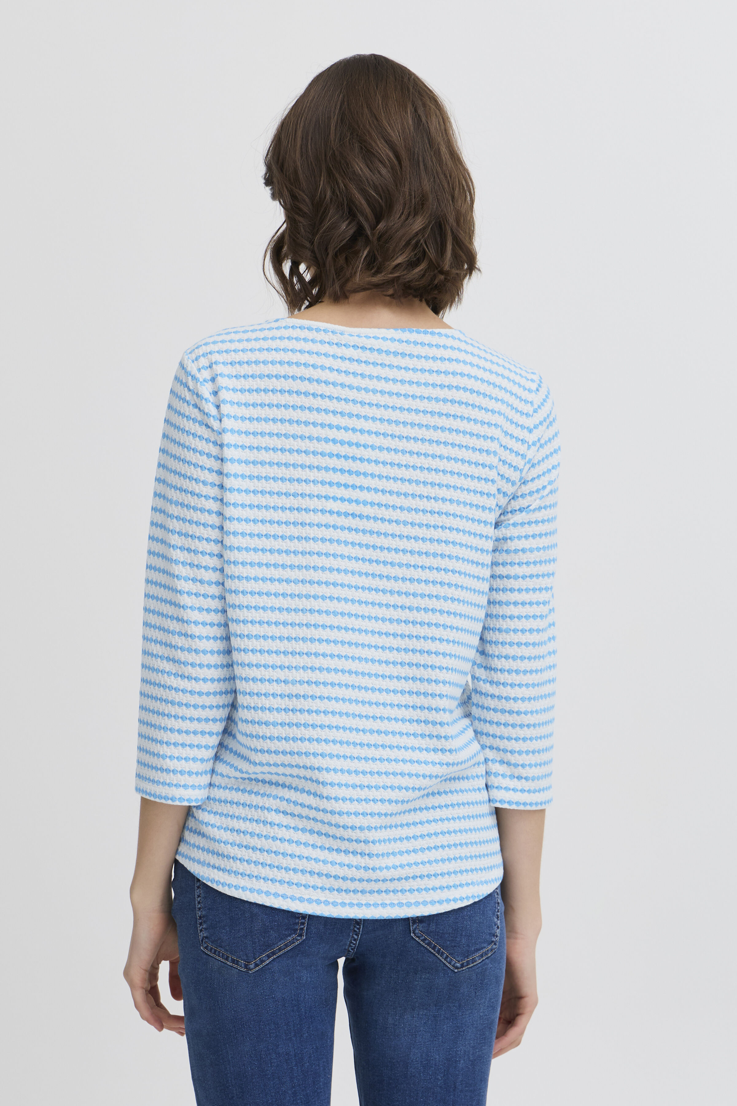 &frac34; Sleeve Crew Neck Top 