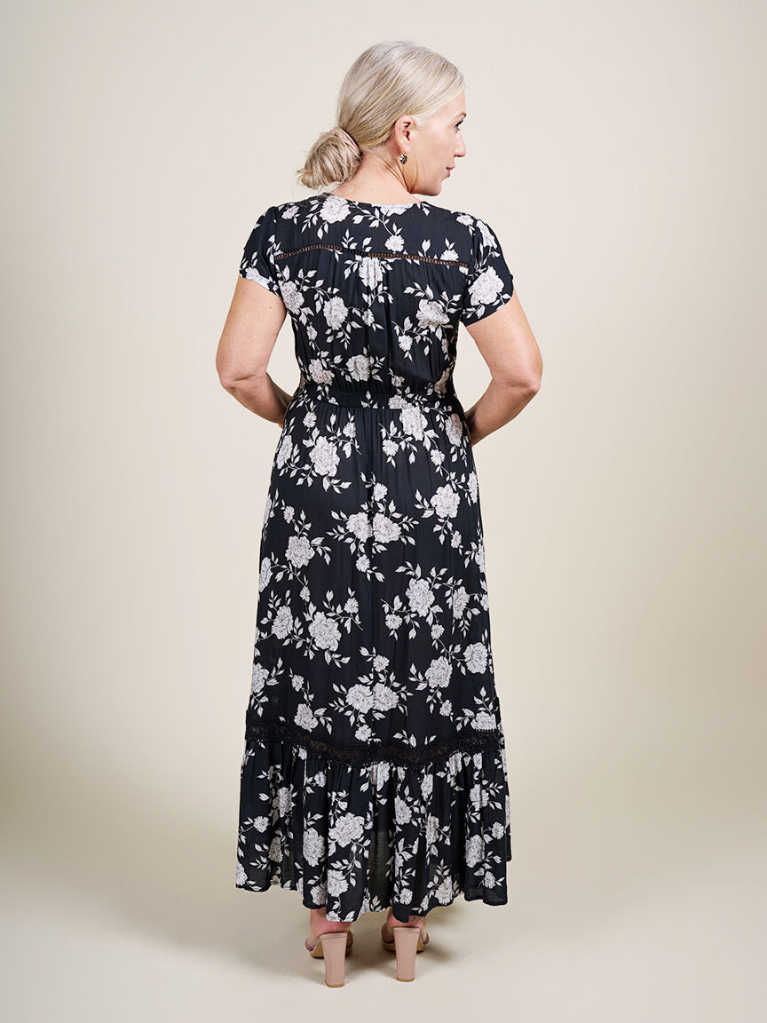 Short Sleeve Maxi Dress with Pockets  Image 2