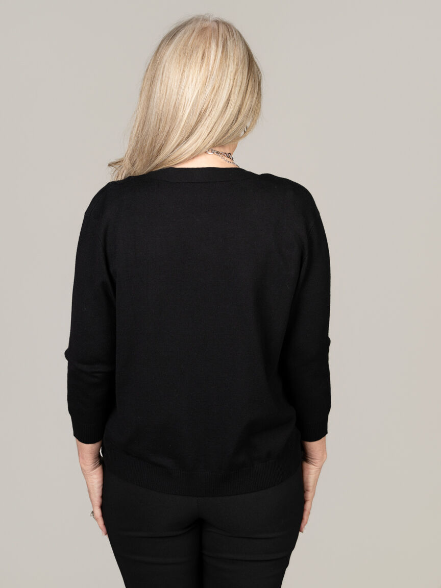 Lightweight 3/4 Sleeve Open Front Cardigan Image 3