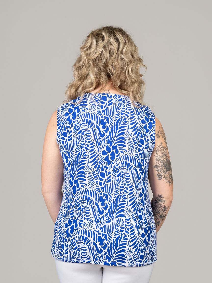 Sleeveless Top With Smocking