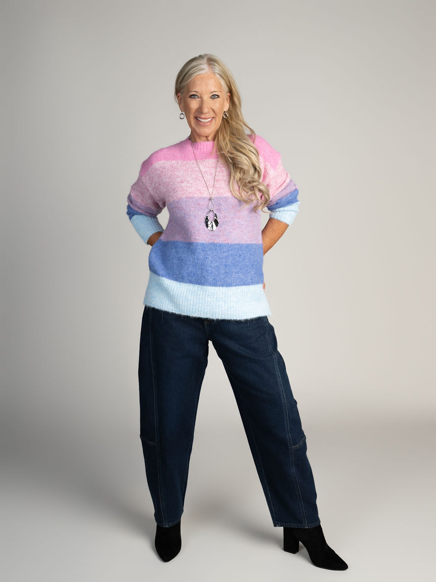 Color Block Knit Sweater