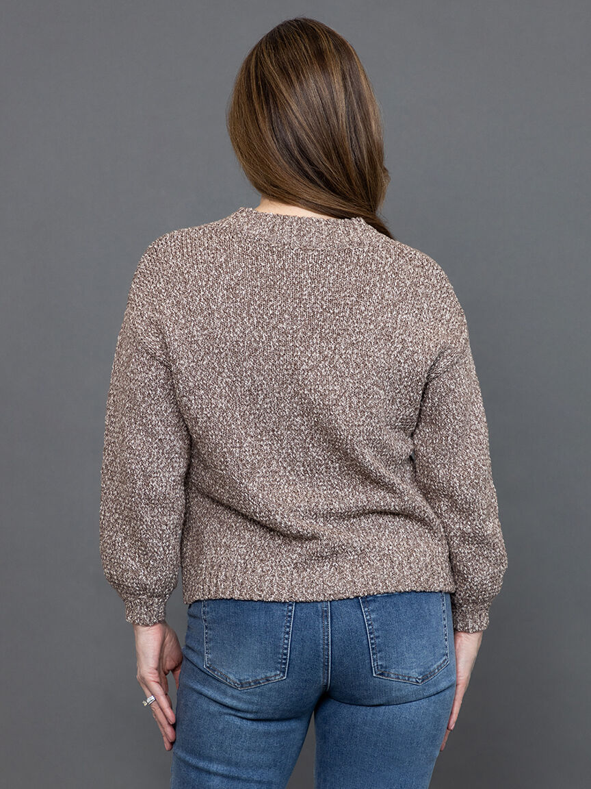 &frac34; Sleeve Cocoon Knit Cardigan Image 4