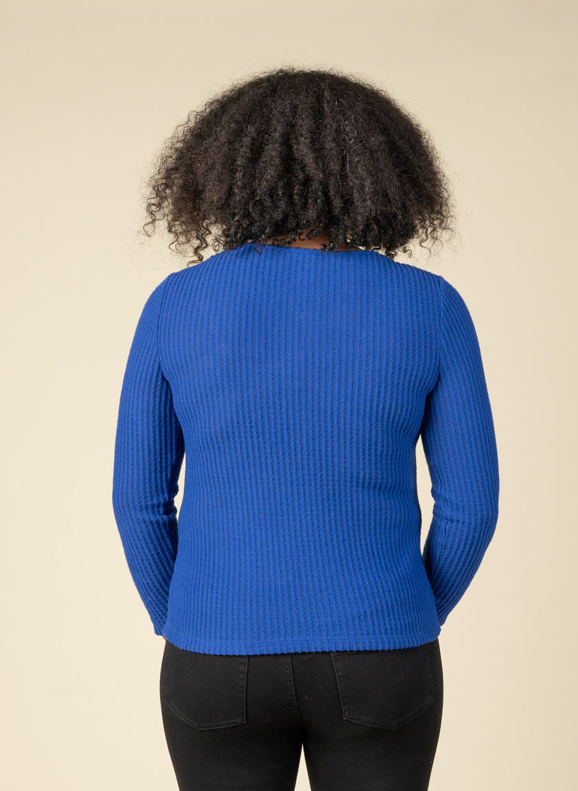 Long Sleeve Top With Square Neck