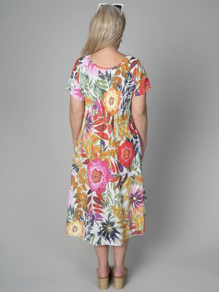 Short Sleeve Flowy Floral Midi Dress | Sorella | Suzanne's Short Sleeve Flowy Floral Midi Dress | Sorella | Suzanne's