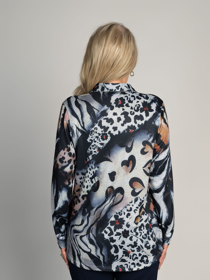 Lightweight Button-Front Top Image 3