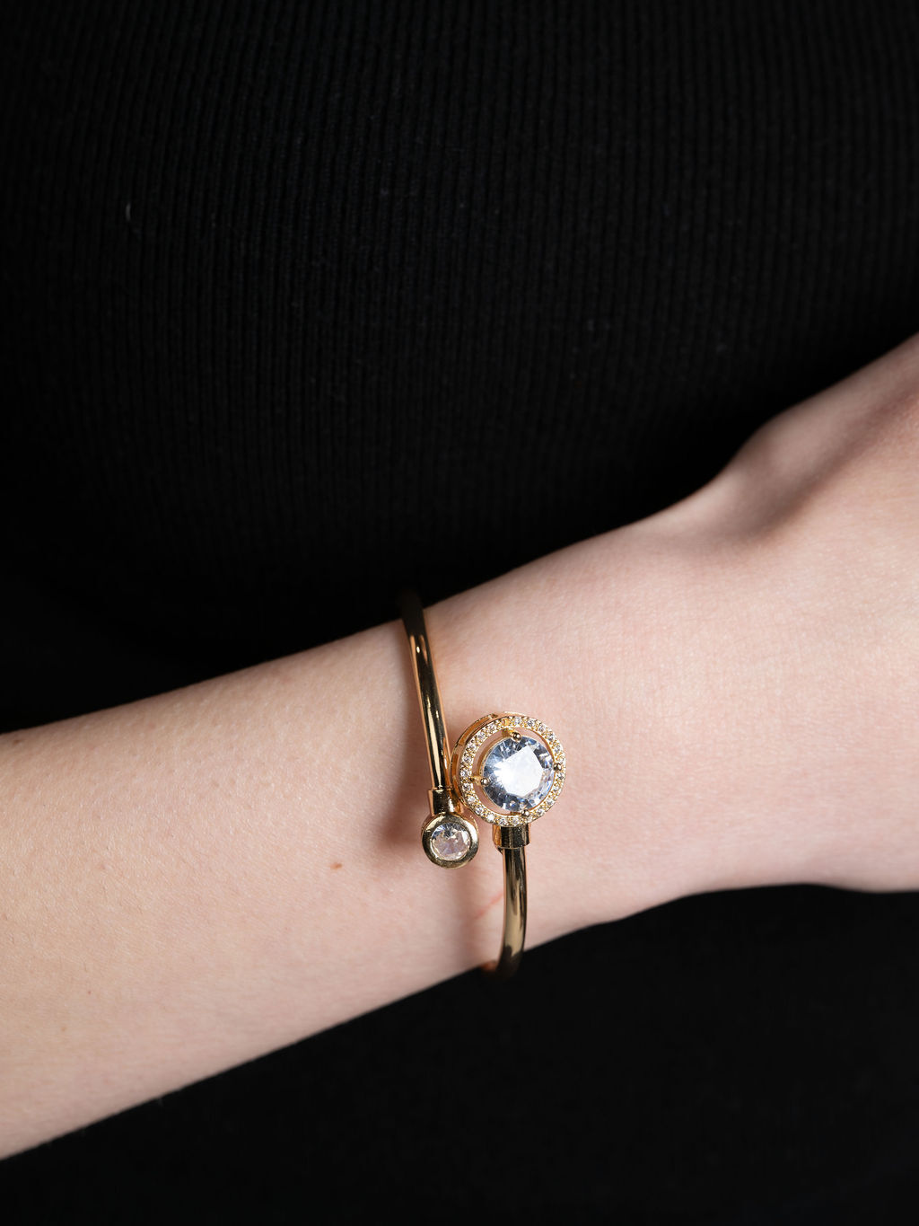 Gold Crystal Cuff Bracelet