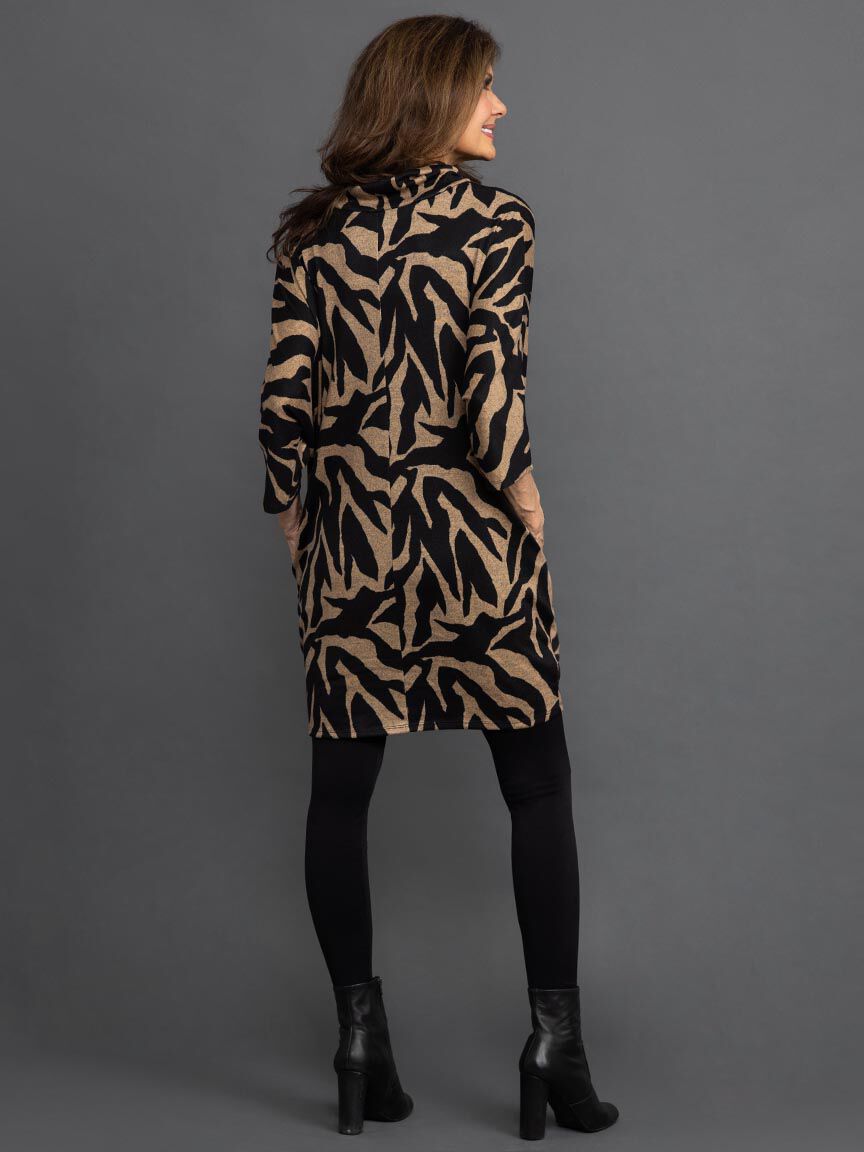 Animal Print Tunic with Pockets Image 3