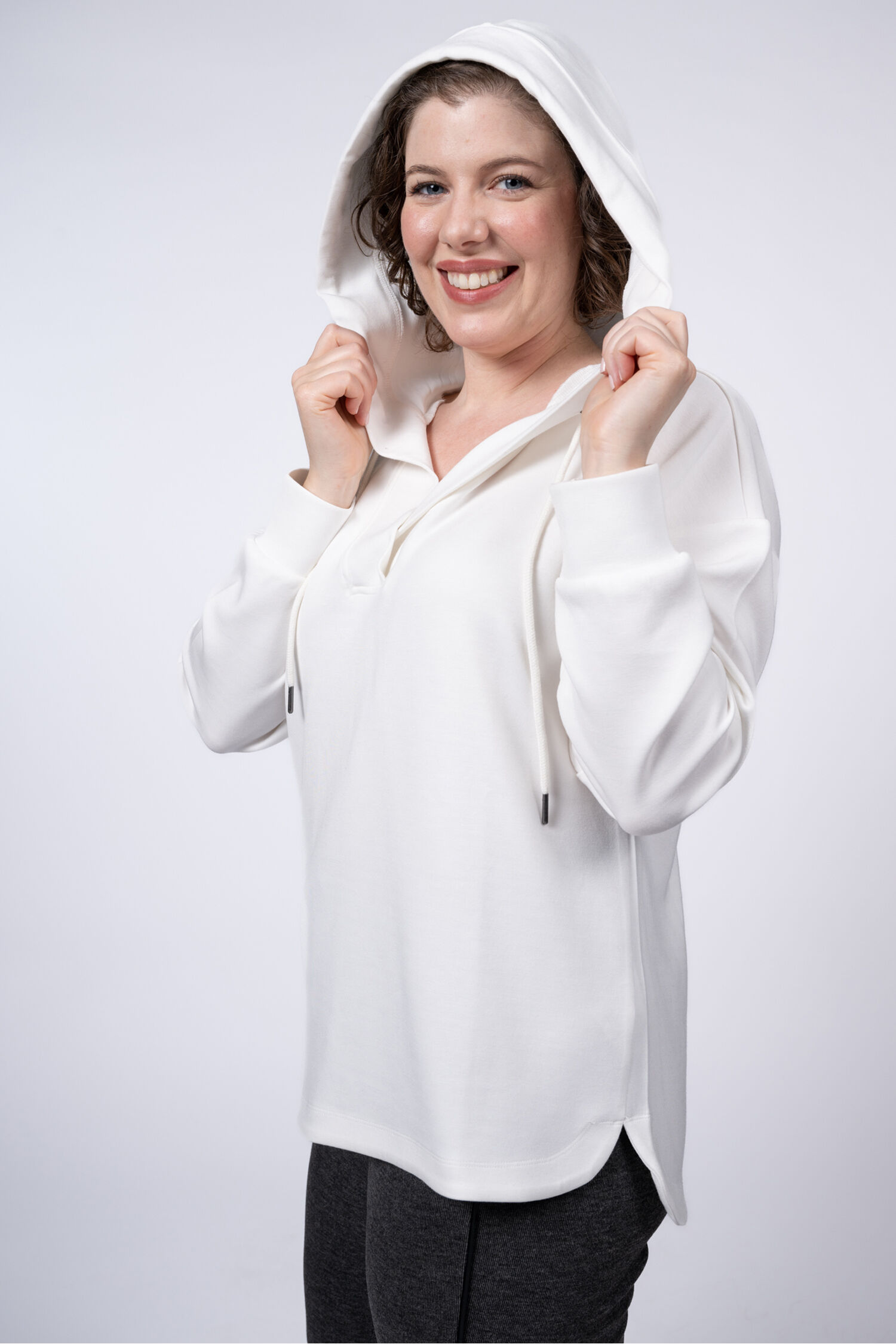 V-Neck Hoodie Image 2