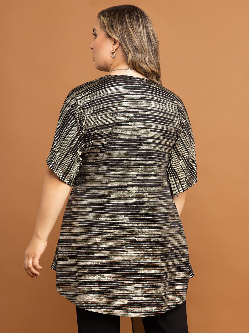 Short Sleeve Shimmer Cardigan Image 4