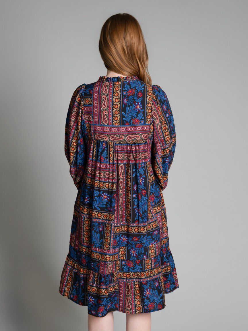Boho-Inspired Patchwork Dress
