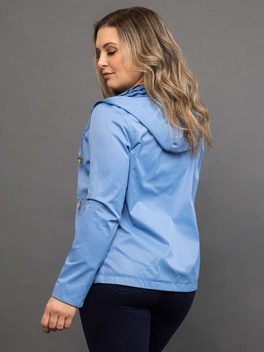 Reversible Hooded Raincoat Image 4