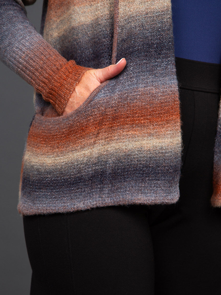 Open Front Ombre Cardigan