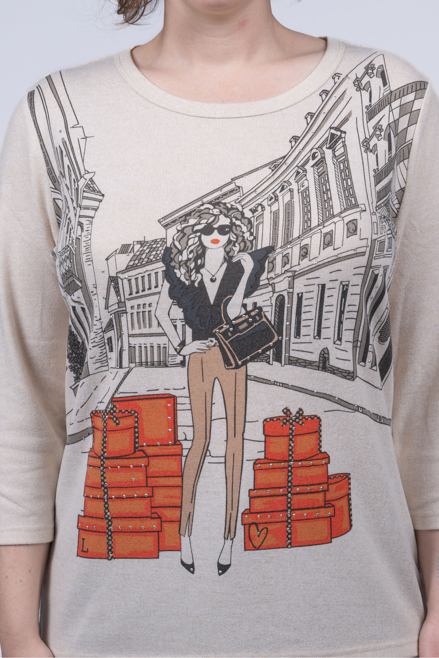 Shopping in London Long Sleeve Top Image 2