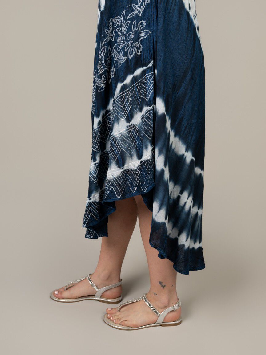 Sleeveless Tie Dye Midi Dress