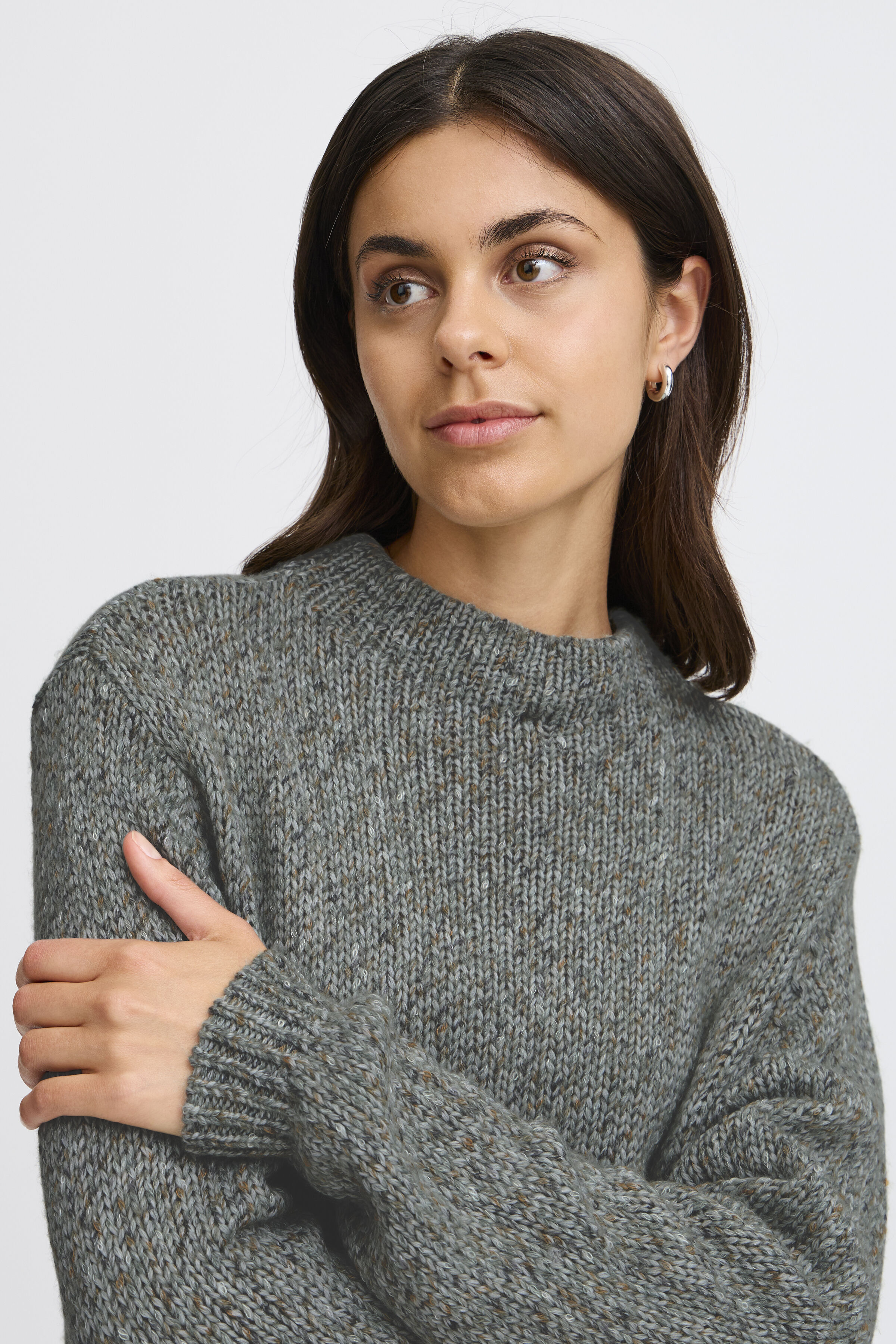 Mock Neck Long Sleeve Sweater Image 2