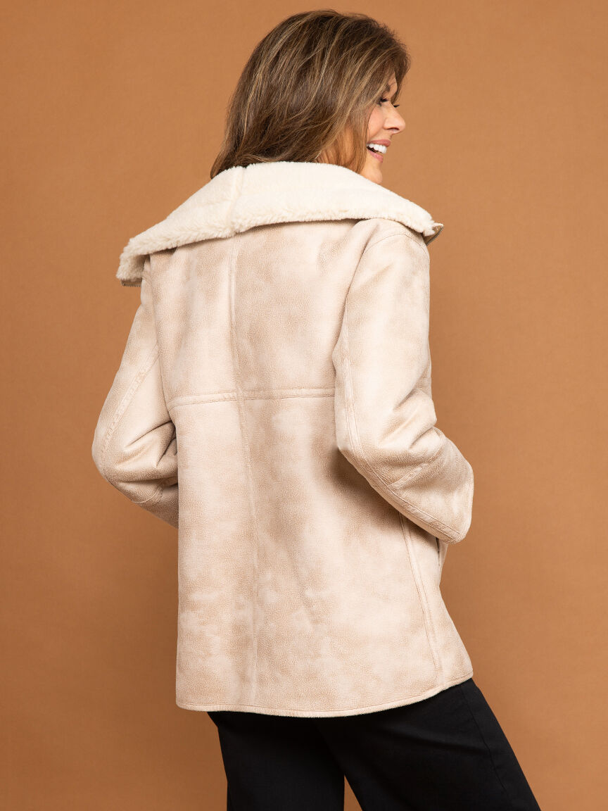 Faux Leather Jacket Image 4