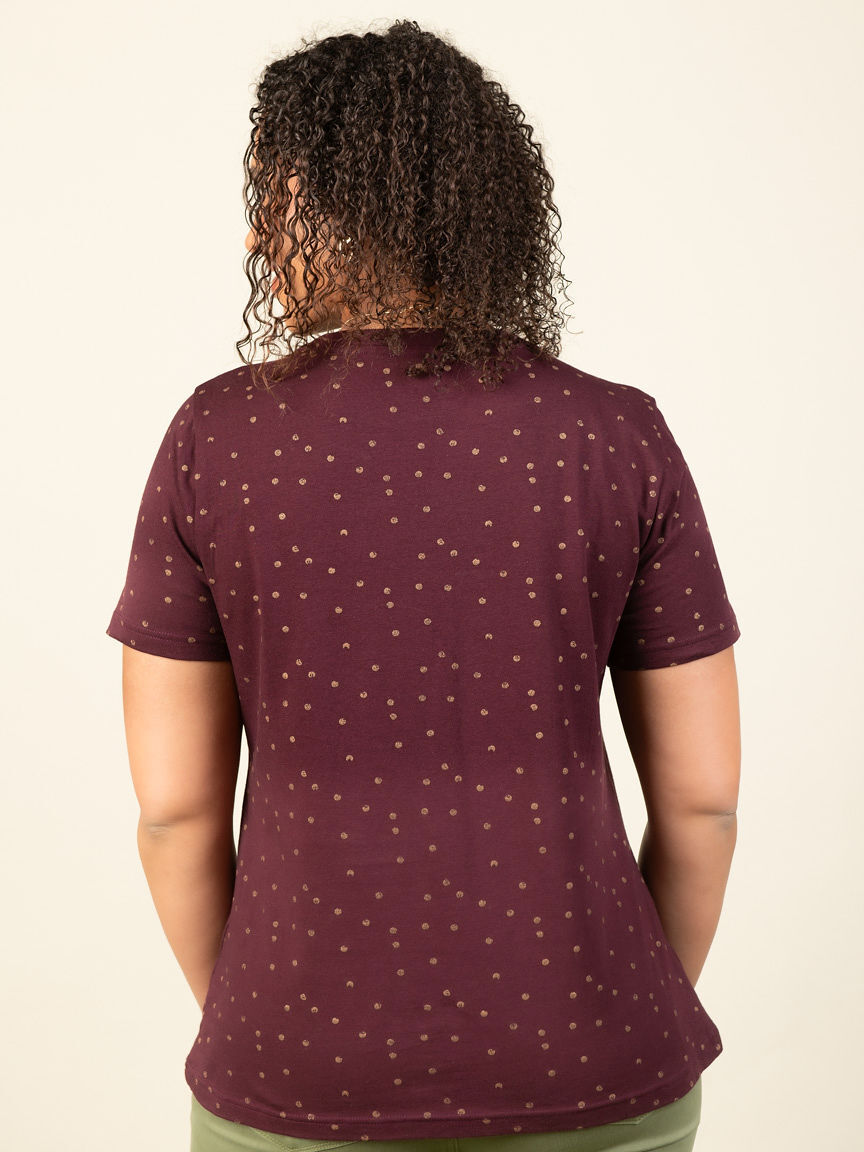 Short Sleeve with All Over Foil Print Top Image 3