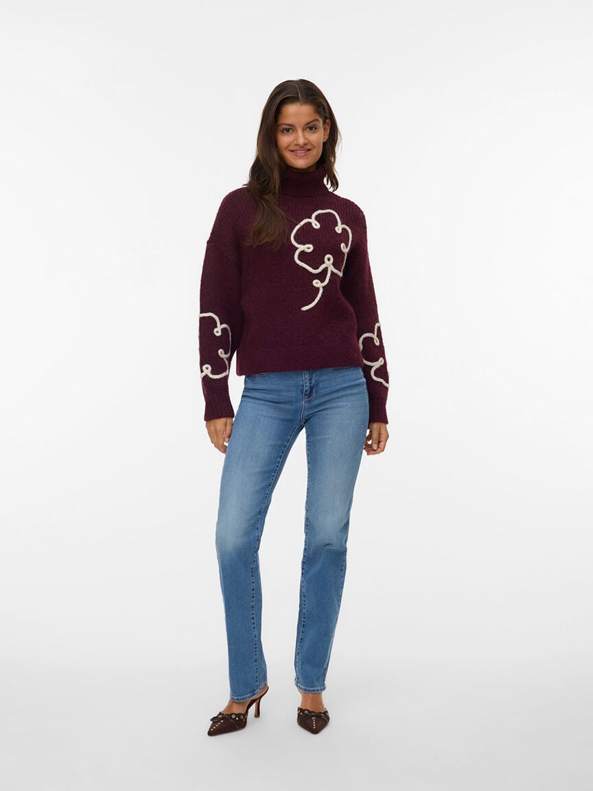 Mid Rise Straight Cut Jeans