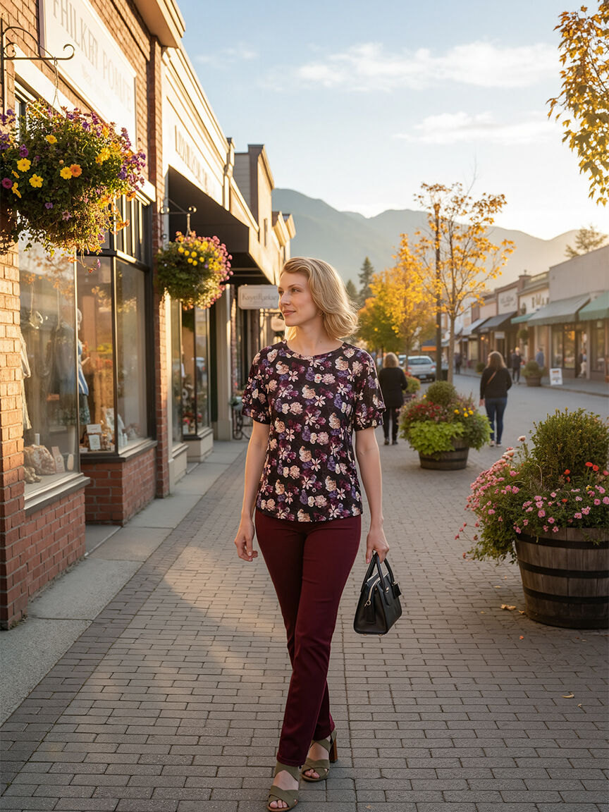 Short Sleeve Floral Top
