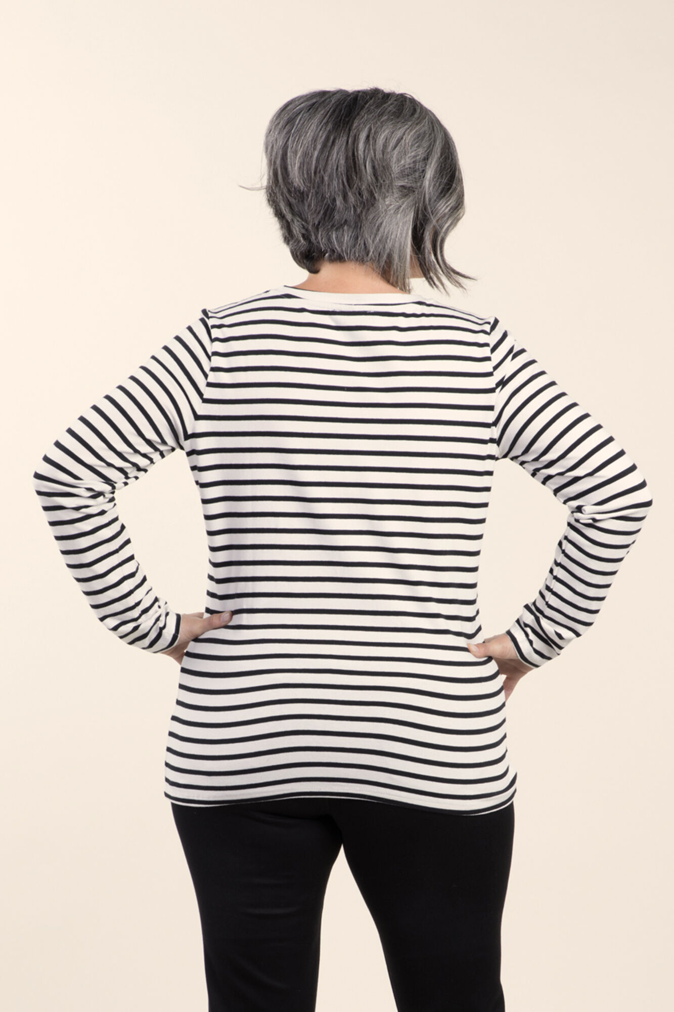 Long Sleeve Striped Tee Image 2