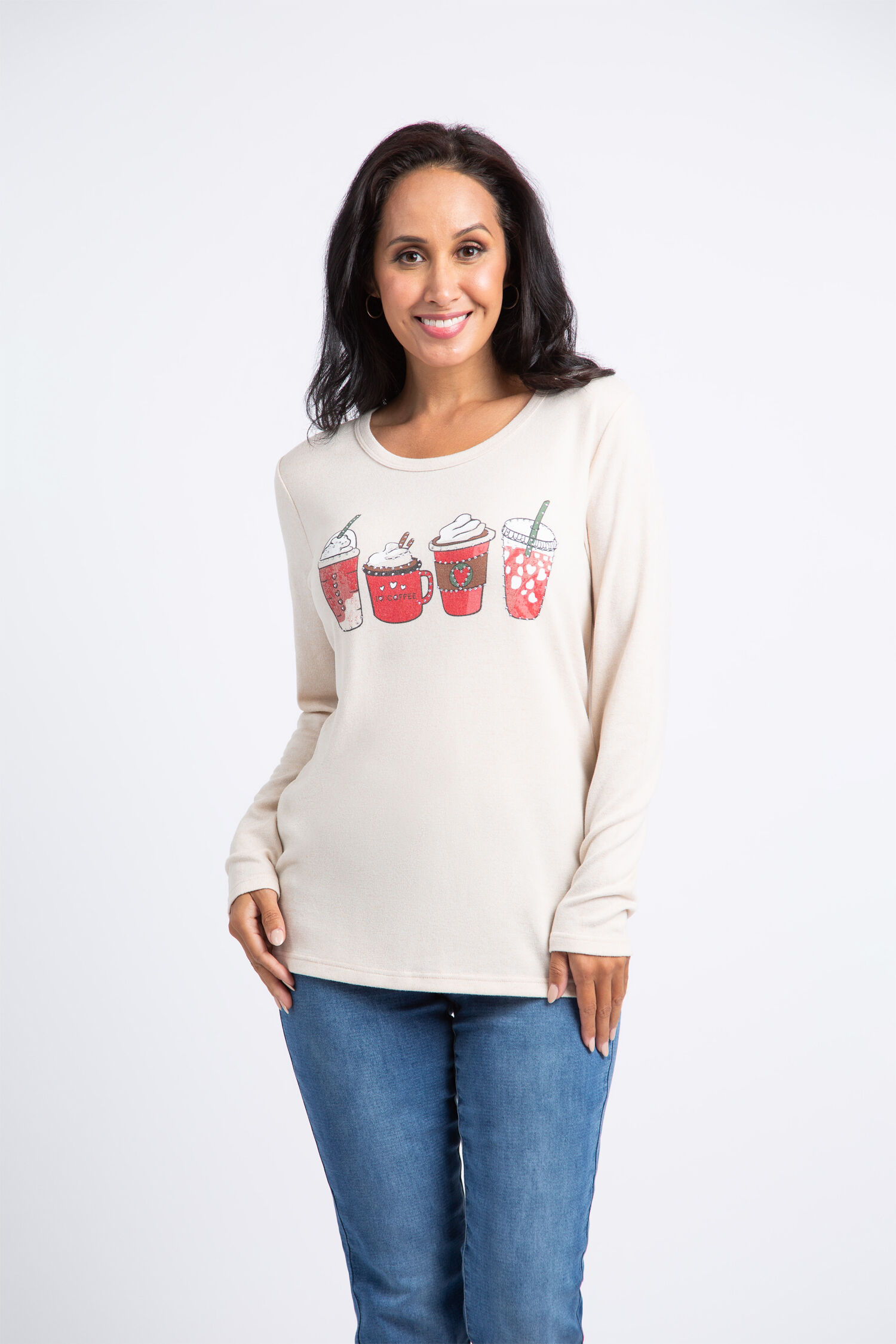 Long Sleeve Coffee Lovers Top  Image 1