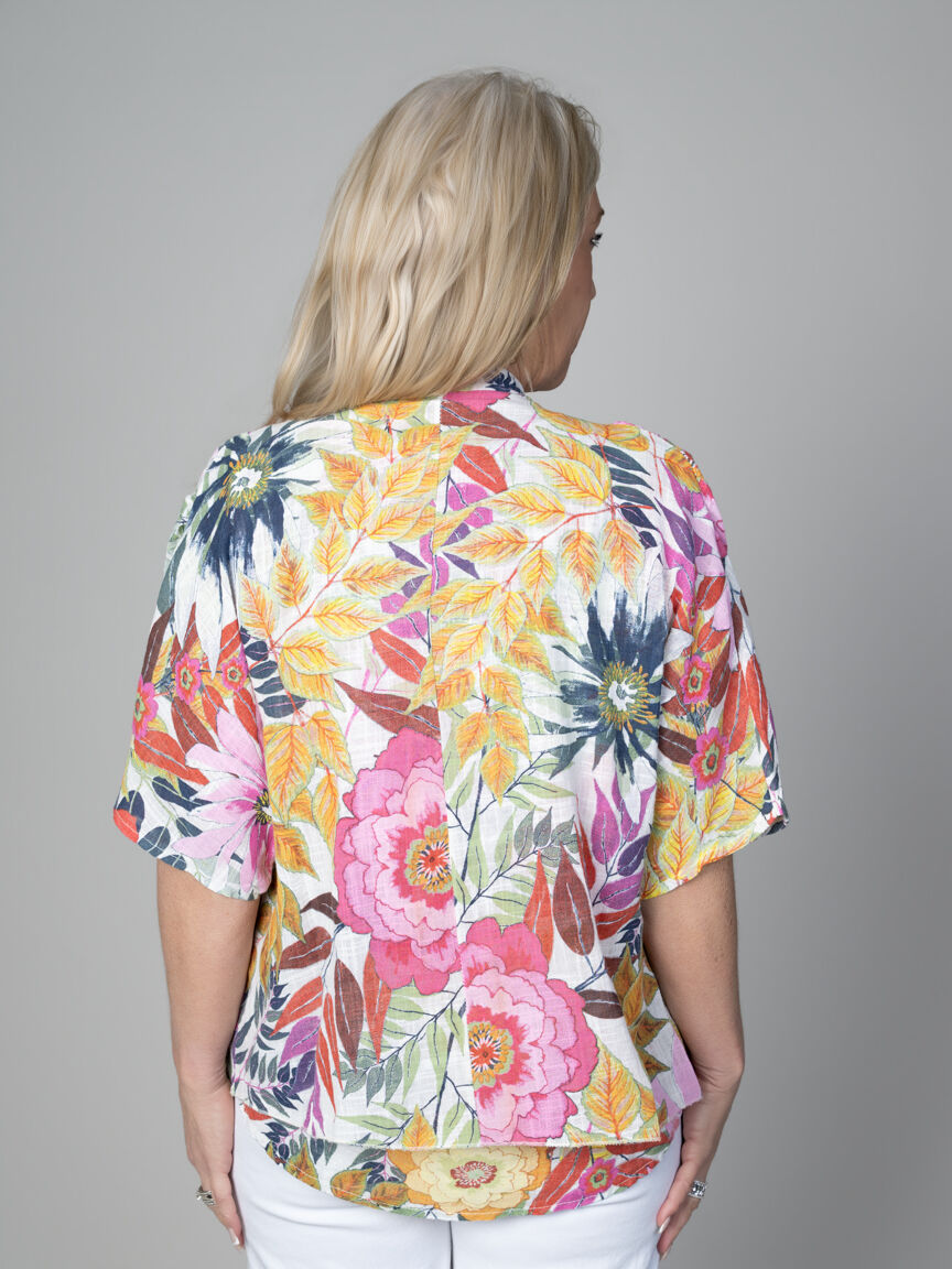 Short Sleeve Open Front Cardigan 