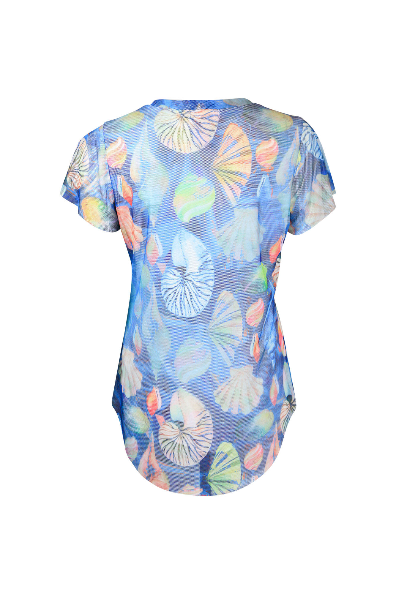 Shell Print Mesh T-Shirt Image 3