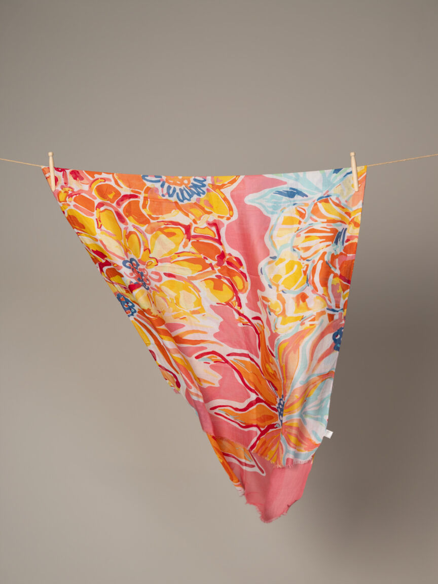 Lightweight Flower Scarf