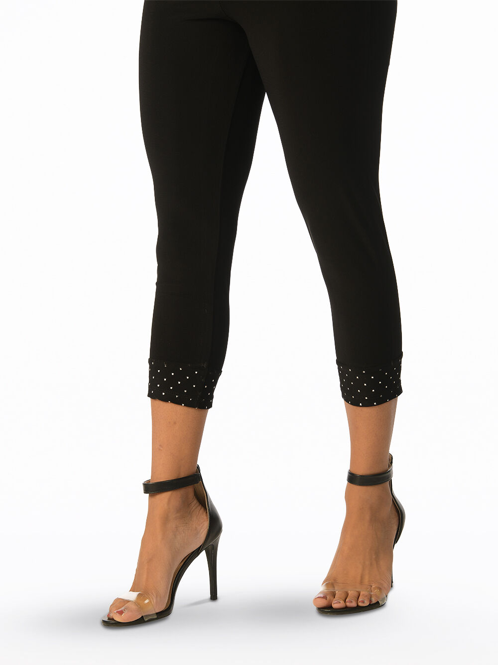 Studded Capri Leggings Image 3