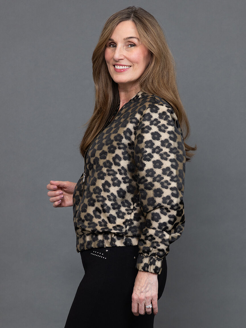 Printed Bomber Jacket Image 3