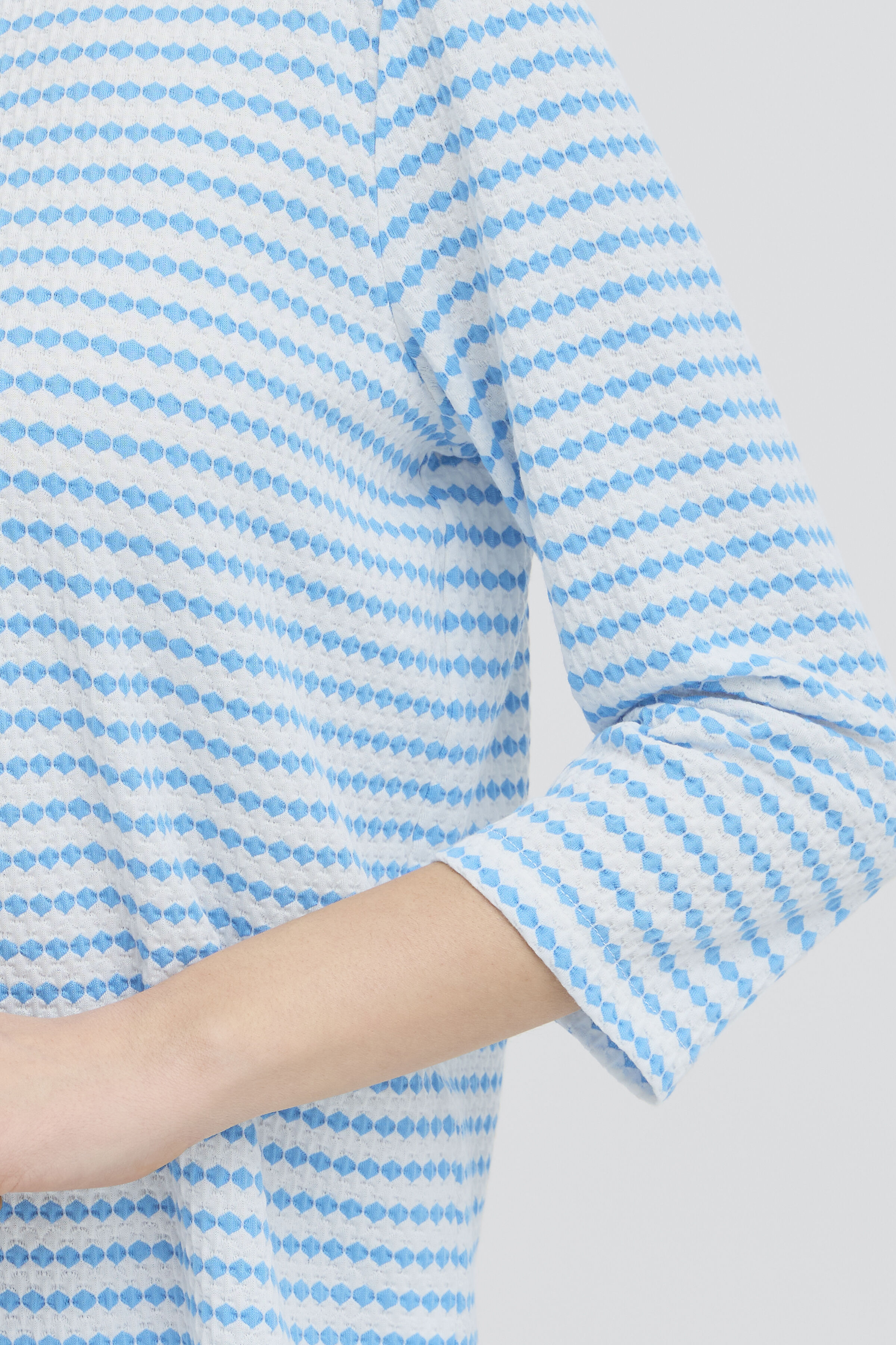 &frac34; Sleeve Crew Neck Top 