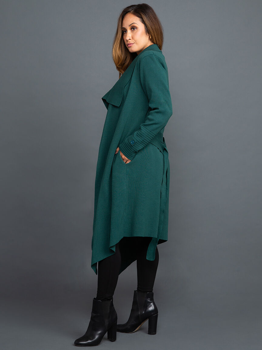 Knit Trench Coatigan Image 2