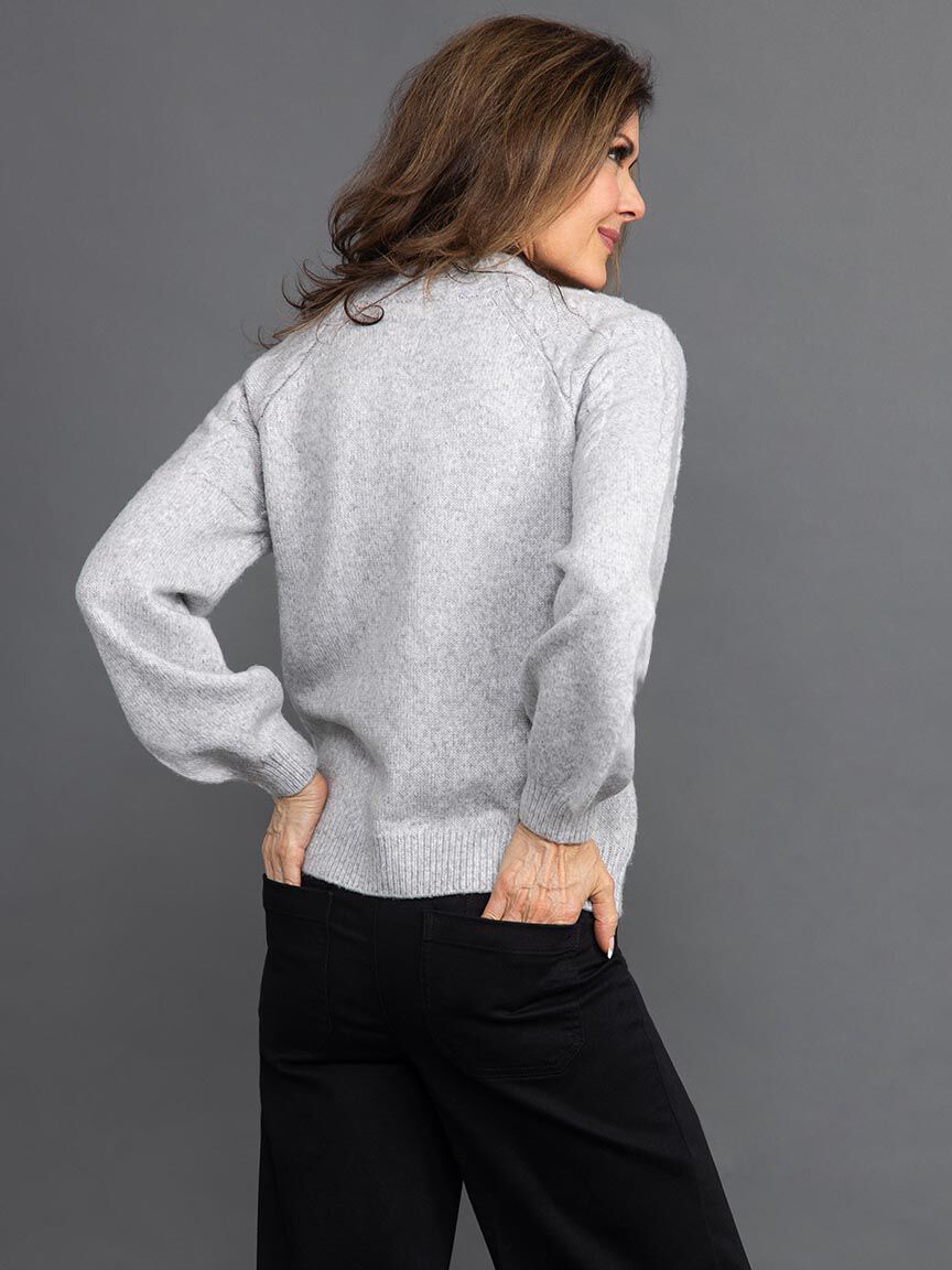 Long Sleeve Sweater with Pearl Accents Image 4