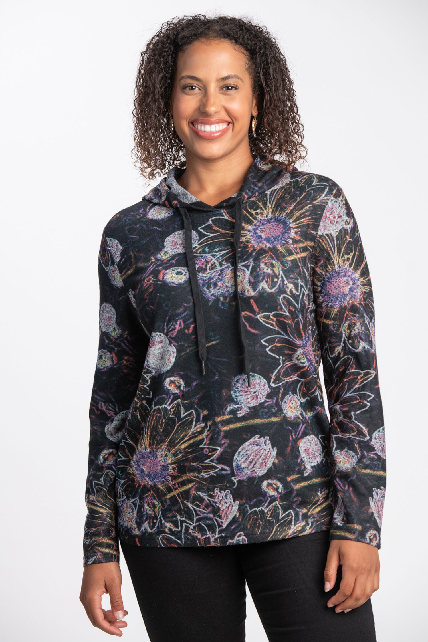 Long Sleeve Hooded Top  Image 1